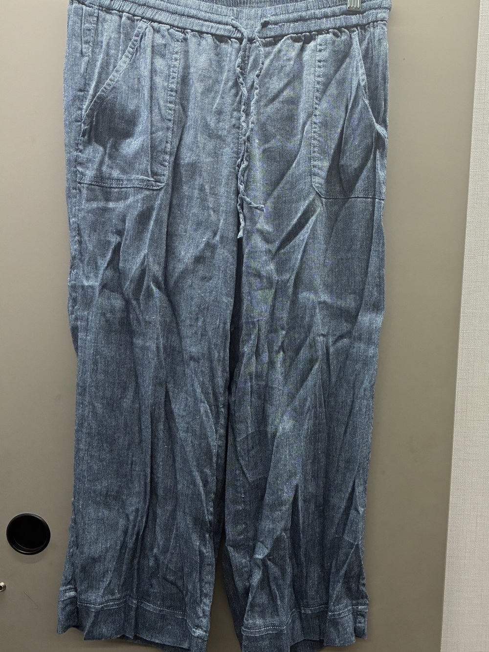 LOFT Light Indigo Drawstring Jogger Pants